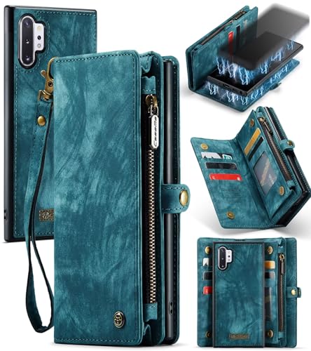 Beajew Handyhülle für Samsung Galaxy Note10 Plus, Caseme Retro Reißverschluss Hülle PU Leder Weiche Klapphülle Magnetverschluss Kartenfach Standfunktion Geldbörse, Blau Beajew Handyhülle für Samsung Galaxy Note10 Plus, Caseme Retro Reißverschluss Hülle PU Leder Weiche Klapphülle Magnetverschluss Kartenfach Standfunktion Geldbörse, Blau von Beajew