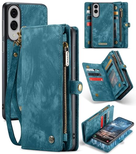 Beajew Handyhülle für Samsung Galaxy S25 Edge, Brieftaschen 2-in-1 Retro Reißverschluss Hülle Premium PU Leder Klapphülle Magnetverschluss Standfunktion Geldbörse Schutzhülle - Blau Beajew Handyhülle für Samsung Galaxy S25 Edge, Brieftaschen 2-in-1 Retro Reißverschluss Hülle Premium PU Leder Klapphülle Magnetverschluss Standfunktion Geldbörse Schutzhülle - Blau von Beajew