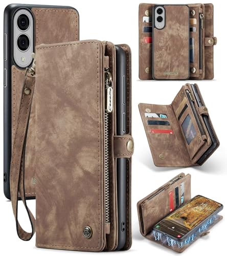 Beajew Handyhülle für Samsung Galaxy S25 Edge, Caseme Retro Reißverschluss Hülle PU Leder Weiche Klapphülle Magnetverschluss Kartenfach Standfunktion Geldbörse, Braun Beajew Handyhülle für Samsung Galaxy S25 Edge, Caseme Retro Reißverschluss Hülle PU Leder Weiche Klapphülle Magnetverschluss Kartenfach Standfunktion Geldbörse, Braun von Beajew