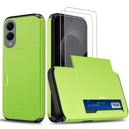 Beajew Handyhülle für Samsung Galaxy S25 Edge Case +2 Stück Schutzfolie, mit Kartenfach Silikon TPU Handyhülle Dünn Weiche Stoßfest Flexibel Handy Tasche Bumper Brieftasche Case, Grün Beajew Handyhülle für Samsung Galaxy S25 Edge Case +2 Stück Schutzfolie, mit Kartenfach Silikon TPU Handyhülle Dünn Weiche Stoßfest Flexibel Handy Tasche Bumper Brieftasche Case, Grün von Beajew