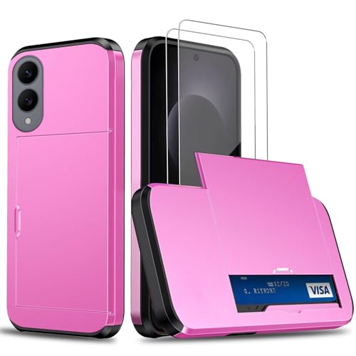 Beajew Handyhülle für Samsung Galaxy S25 Edge Case +2 Stück Schutzfolie, mit Kartenfach Silikon TPU Handyhülle Dünn Weiche Stoßfest Flexibel Handy Tasche Bumper Brieftasche Case, Rosarot Beajew Handyhülle für Samsung Galaxy S25 Edge Case +2 Stück Schutzfolie, mit Kartenfach Silikon TPU Handyhülle Dünn Weiche Stoßfest Flexibel Handy Tasche Bumper Brieftasche Case, Rosarot von Beajew
