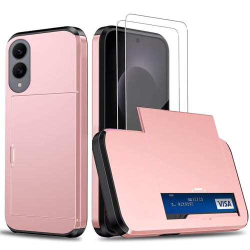 Beajew Handyhülle für Samsung Galaxy S25 Edge Case +2 Stück Schutzfolie, mit Kartenfach Silikon TPU Handyhülle Dünn Weiche Stoßfest Flexibel Handy Tasche Bumper Brieftasche Case, Roségold Beajew Handyhülle für Samsung Galaxy S25 Edge Case +2 Stück Schutzfolie, mit Kartenfach Silikon TPU Handyhülle Dünn Weiche Stoßfest Flexibel Handy Tasche Bumper Brieftasche Case, Roségold von Beajew