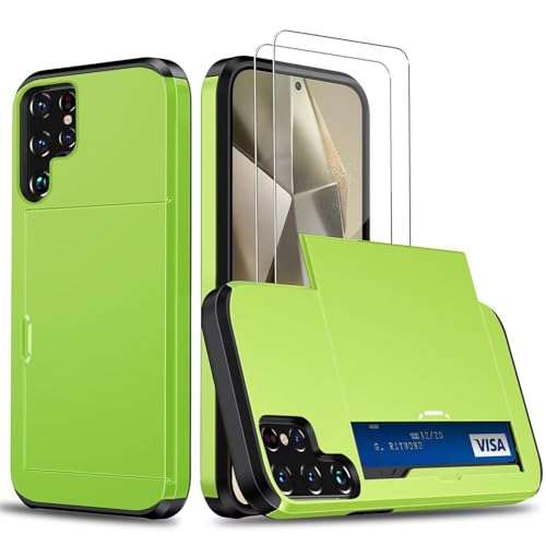 Beajew Handyhülle für Samsung Galaxy S25 Ultra Case +2 Stück Schutzfolie, mit Kartenfach Silikon TPU Handyhülle Dünn Weiche Stoßfest Flexibel Handy Tasche Bumper Brieftasche Case, Grün Beajew Handyhülle für Samsung Galaxy S25 Ultra Case +2 Stück Schutzfolie, mit Kartenfach Silikon TPU Handyhülle Dünn Weiche Stoßfest Flexibel Handy Tasche Bumper Brieftasche Case, Grün von Beajew