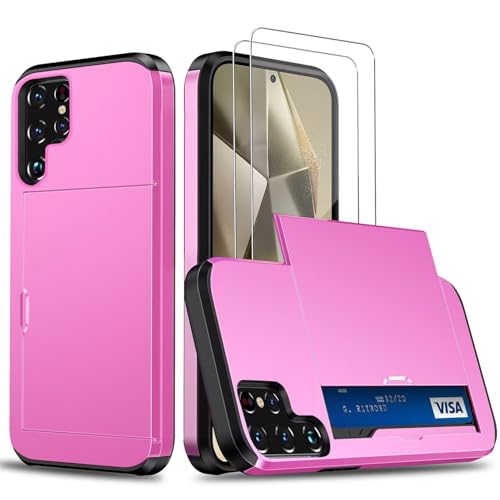 Beajew Handyhülle für Samsung Galaxy S25 Ultra Case +2 Stück Schutzfolie, mit Kartenfach Silikon TPU Handyhülle Dünn Weiche Stoßfest Flexibel Handy Tasche Bumper Brieftasche Case, Rosarot Beajew Handyhülle für Samsung Galaxy S25 Ultra Case +2 Stück Schutzfolie, mit Kartenfach Silikon TPU Handyhülle Dünn Weiche Stoßfest Flexibel Handy Tasche Bumper Brieftasche Case, Rosarot von Beajew