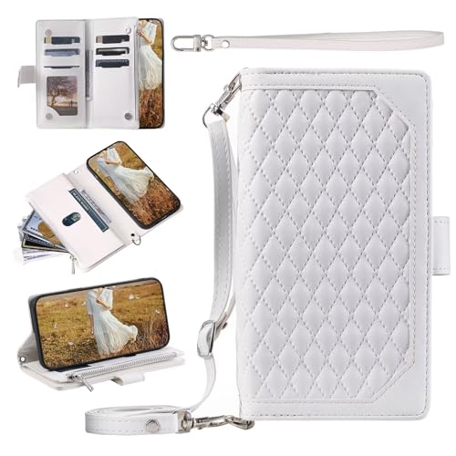 Beajew Handyhülle für iPhone 16 Pro Hülle, Flip Lederhülle Tasche Case Magnet Kartenfach Schutzhülle, Premium PU-Leder Handyhülle mit Kartenfach,Standfunktion, Weiß Beajew Handyhülle für iPhone 16 Pro Hülle, Flip Lederhülle Tasche Case Magnet Kartenfach Schutzhülle, Premium PU-Leder Handyhülle mit Kartenfach,Standfunktion, Weiß von Beajew