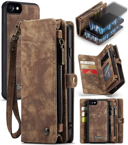 Beajew Handyhülle für iPhone 16E/iPhone SE4 2025, Brieftaschen 2-in-1 Retro Reißverschluss Hülle Premium PU Leder Klapphülle Magnetverschluss Standfunktion Geldbörse Schutzhülle - Braun Beajew Handyhülle für iPhone 16E/iPhone SE4 2025, Brieftaschen 2-in-1 Retro Reißverschluss Hülle Premium PU Leder Klapphülle Magnetverschluss Standfunktion Geldbörse Schutzhülle - Braun von Beajew