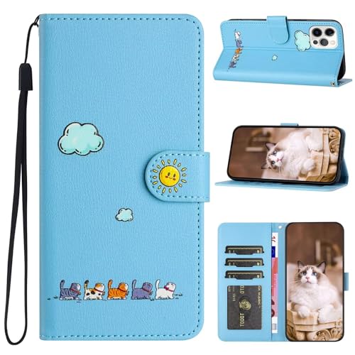 Beajew Handyhülle iPhone 12 mini Hülle +2 Stück Schutzfolie, PU Leder Schutzhülle mit Kartenfach, Flip Case Klappbar Stoßfeste Hülle für iPhone 12 mini, Blau Beajew Handyhülle iPhone 12 mini Hülle +2 Stück Schutzfolie, PU Leder Schutzhülle mit Kartenfach, Flip Case Klappbar Stoßfeste Hülle für iPhone 12 mini, Blau von Beajew