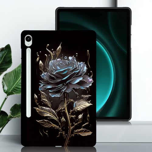 Beajew Hülle Kompatibel mit Samsung Galaxy Tab S9/Tab S9 FE, Weiches TPU Durchsichtig Silikon Schutzhülle mit Muster Stoßfest Dünne Tablet Case, Schwarze Rose Beajew Hülle Kompatibel mit Samsung Galaxy Tab S9/Tab S9 FE, Weiches TPU Durchsichtig Silikon Schutzhülle mit Muster Stoßfest Dünne Tablet Case, Schwarze Rose von Beajew
