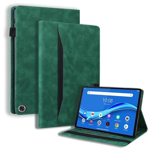 Beajew Hülle für Amazon Fire Max 11 2023, mit Stifthalter, Unterstützt Touch-ID,PU Leder Folio Case Stoßfest mit Tasche, Multi-Winkel Ständer,Intelligentes Schutzhülle-Grün von Beajew