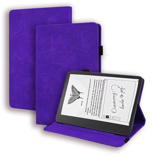 Beajew Hülle für Amazon Kindle Scribe 10.2 2022, Dünne Leichte PU Leder Tablet Hülle mit Auto Schlaf/Aufwach Funktion Wach Tablet Cove, Lila von Beajew