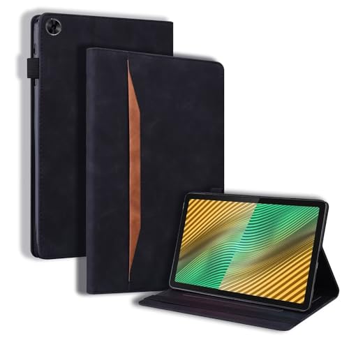 Beajew Hülle für Realme Pad Mini 8.7, mit Stifthalter, Unterstützt Touch-ID,PU Leder Folio Case Stoßfest mit Tasche, Multi-Winkel Ständer,Intelligentes Schutzhülle-Schwarz von Beajew