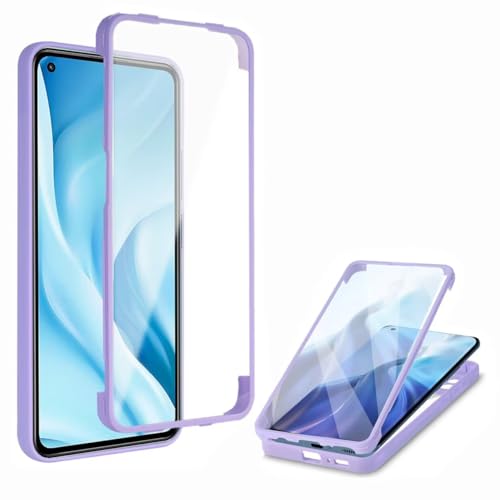 Beajew Kompatibel mit Xiaomi 15 Ultra Hülle, 360 Grad Robust Stoßfest Schutzhülle mit Eingebautem Displayschutz, Transparent Panzerhülle Handyhülle, Lila von Beajew