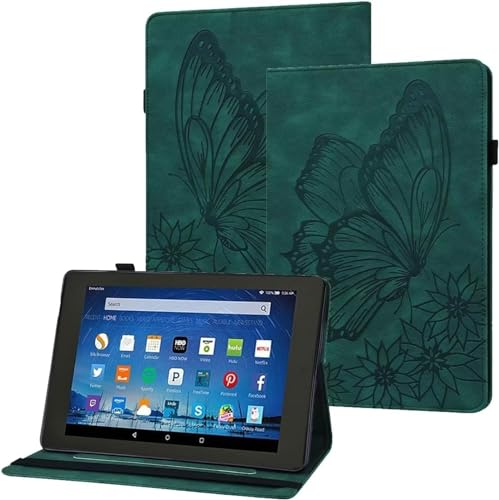 Beajew Universal Hülle für Amazon Fire HD 10 (2023) Tablet, Ständer Folio Schutzhülle für iPad Touchscreen, mit Ständer und Kartenfach-Grün von Beajew