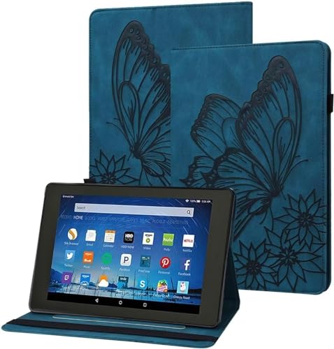 Beajew Universal Hülle für Lenovo Tab P12 12.7 Tablet, Ständer Folio Schutzhülle für iPad Touchscreen, mit Ständer und Kartenfach-Blau von Beajew