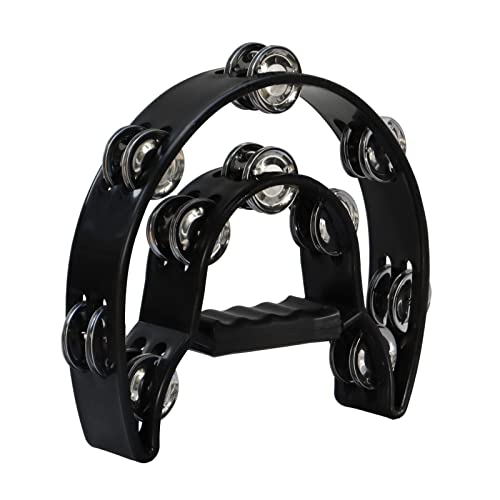 Bealuffe Tamburin Half Moon Tambourine Zweireihiges Tamburin Hand-Percussion für Party KTV von Bealuffe