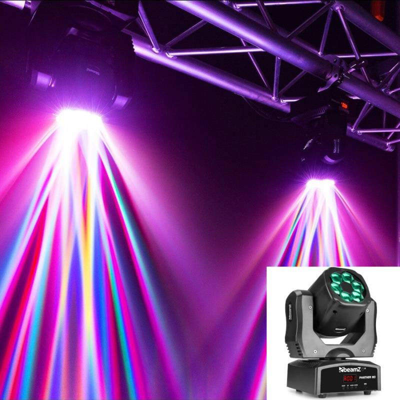 (B-Ware) BeamZ Panther 80 LED 6x 12W RGBW Moving Head with Rotating Lenses von BeamZ