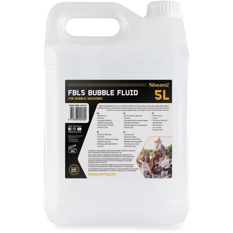 BeamZ FBL5 Bubble Fluid, 5L von BeamZ