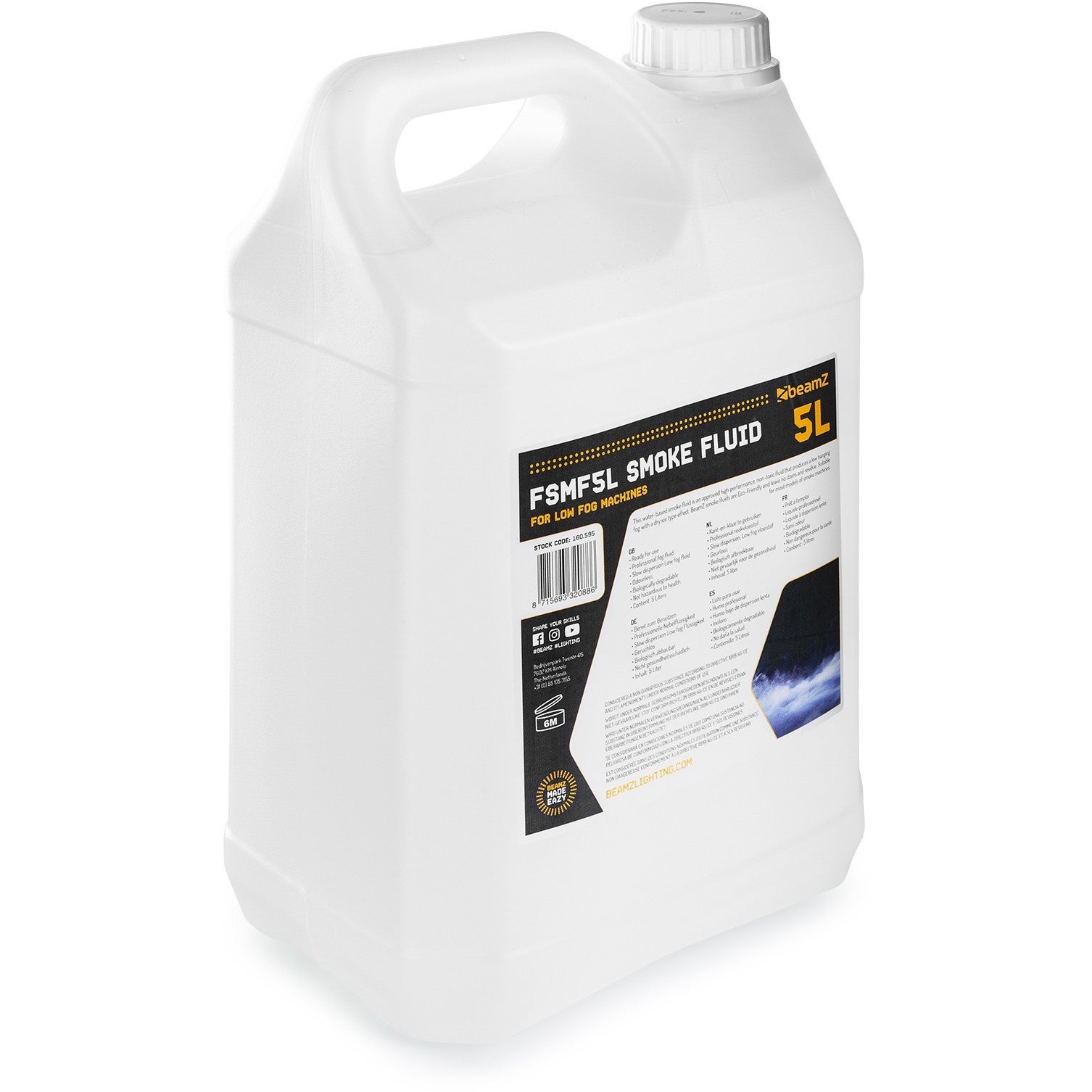 BeamZ FSMF5L Smoke Fluid Low Fog, 5L BeamZ FSMF5L Smoke Fluid Low Fog, 5L von BeamZ