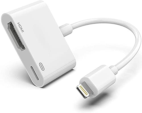 Apple Lightning HDMI Adapter [MFi-Zertifiziert] Lightning Digital AV Adapter iPhone and iPad HDMI Adapter Lightning auf HDMI Kabel Connector to TV/HDTV/Monitor Kompatibel mit iPhone 14/13/12/11/iPad von Beamingnet