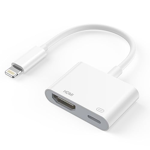 Lightning HDMI Adapter 【Apple MFi Zertifiziert】Digital AV Adapter HDMI Kabel Adapter Connector to TV/HDTV/Monitor für iPhone 14/13/SE/12/11/XS/XR/X/8/7/iPad/iPod von Beamingnet