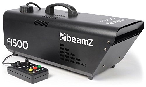 BeamZ F1500 Hazer Nebelmaschine 1500 W mit Fernbedienung, Dunstnebelmaschine,DMX kompatibel, Timer-, Intervallfunktion, Fog Maschine für konstante Nebelerzeugung auf Bühnen von Beamz