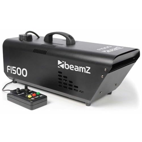 BeamZ F1500 Hazer Nebelmaschine 1500 W mit Fernbedienung, Dunstnebelmaschine,DMX kompatibel, Timer-, Intervallfunktion, Fog Maschine für konstante Nebelerzeugung auf Bühnen von Beamz