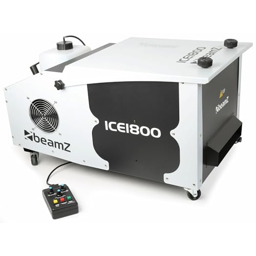 BeamZ ICE1800 MKII Bodennebelmaschine 1800 Watt für Bodennebel, Boden Nebelmaschine, Eisgekühlt, Rauchmaschine für Boden Nebel, Party, Geburtstage, Halloween und Hauspartys von Beamz