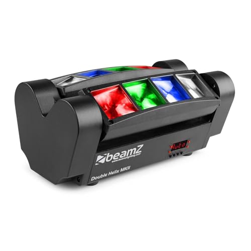 BeamZ MHL820 Double Helix RGB LED Lichteffekt 8x3 Watt, Moving Head Bühnenlicht, Disco DJ Licht, LED Lichteffekt, Mini Lichtanlage, Plug n Play, Discolicht Partylicht, Soundsteuerung - Schwarz BeamZ MHL820 Double Helix RGB LED Lichteffekt 8x3 Watt, Moving Head Bühnenlicht, Disco DJ Licht, LED Lichteffekt, Mini Lichtanlage, Plug n Play, Discolicht Partylicht, Soundsteuerung - Schwarz von Beamz