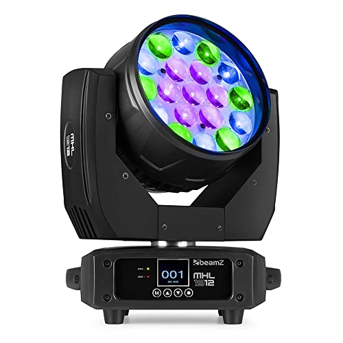 BeamZ Professional MHL1912 Wash Moving Head mit 19x 12 Watt RGBW LEDs, Zoom, 3 LED-Zonen, Washer Movinghead, DMX - professionelle Lichttechnik - Schwarz BeamZ Professional MHL1912 Wash Moving Head mit 19x 12 Watt RGBW LEDs, Zoom, 3 LED-Zonen, Washer Movinghead, DMX - professionelle Lichttechnik - Schwarz von Beamz