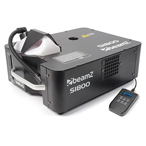 BeamZ S1800 DMX Nebelmaschine 2in1, vertikal, horizontal 1800 Watt Rauchmaschine Party Nebel für professionelle Shows, Veranstaltungen, Hochzeiten, DJs, und Partys von Beamz