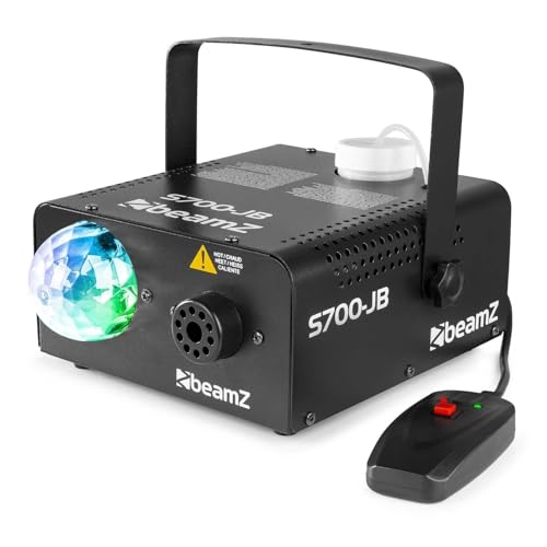 BeamZ S700-JB Kompakte 700-Watt-Nebelmaschine mit Fernbedienung, Rauchmaschine mit Lichteffekt, Smoke Machine mit Jelly Ball für Hochzeiten, Hauspartys und Halloweenpartys BeamZ S700-JB Kompakte 700-Watt-Nebelmaschine mit Fernbedienung, Rauchmaschine mit Lichteffekt, Smoke Machine mit Jelly Ball für Hochzeiten, Hauspartys und Halloweenpartys von Beamz