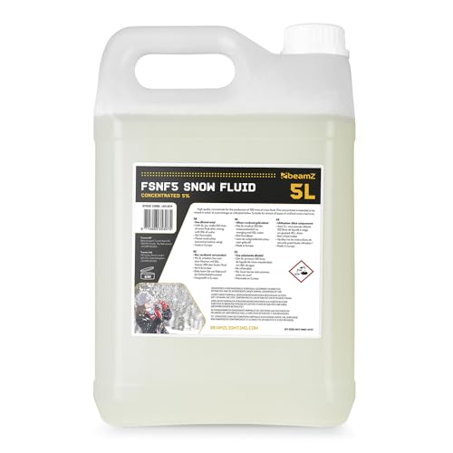 BeamZ Schneefluid Konzentrat 5 Liter Kanister, Schneeflüssigkeit für Schneemaschinen BeamZ Schneefluid Konzentrat 5 Liter Kanister, Schneeflüssigkeit für Schneemaschinen von Beamz