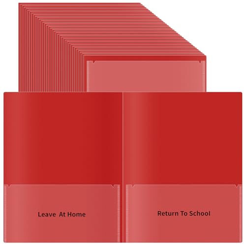 Kommunikationsmappe für Eltern und Lehrer, mit transparenter Vordertasche, 2 Taschen, für Zuhause, Schule, Hausaufgabenordner für Studenten, Klassenzimmer, 36 Stück, Rot Kommunikationsmappe für Eltern und Lehrer, mit transparenter Vordertasche, 2 Taschen, für Zuhause, Schule, Hausaufgabenordner für Studenten, Klassenzimmer, 36 Stück, Rot von BeapTcely