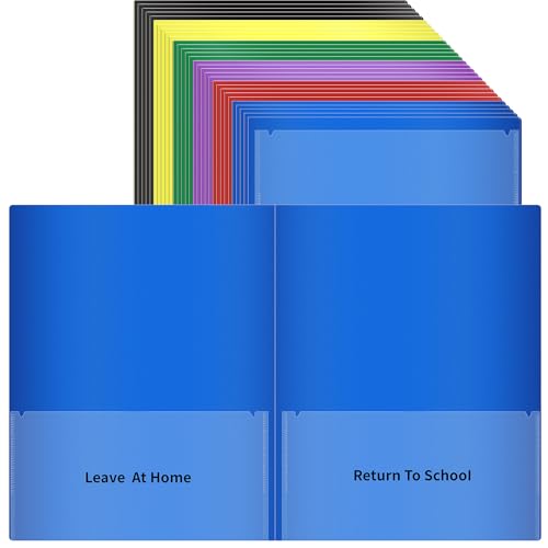 Kommunikationsmappen für Eltern und Lehrer, mit transparenter Vordertasche, 2 Taschen, für Schule, Zuhause, bunte Hausaufgabenordner für Studenten, Klassenzimmer, 30 Stück, mehrfarbig Kommunikationsmappen für Eltern und Lehrer, mit transparenter Vordertasche, 2 Taschen, für Schule, Zuhause, bunte Hausaufgabenordner für Studenten, Klassenzimmer, 30 Stück, mehrfarbig von BeapTcely