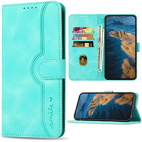 Bear Village Hülle für Huawei Mate 20 Lite, PU Leder Handyhülle Klappbar Handytasche, Schutzhülle mit Kartenfach für Huawei Mate 20 Lite, Hellblau von Bear Village