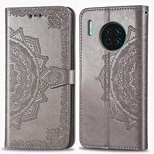 Bear Village Hülle für Huawei Mate 30, PU Lederhülle Handyhülle für Huawei Mate 30, Brieftasche Kratzfestes Magnet Handytasche mit Kartenfach, Grau Bear Village Hülle für Huawei Mate 30, PU Lederhülle Handyhülle für Huawei Mate 30, Brieftasche Kratzfestes Magnet Handytasche mit Kartenfach, Grau von Bear Village