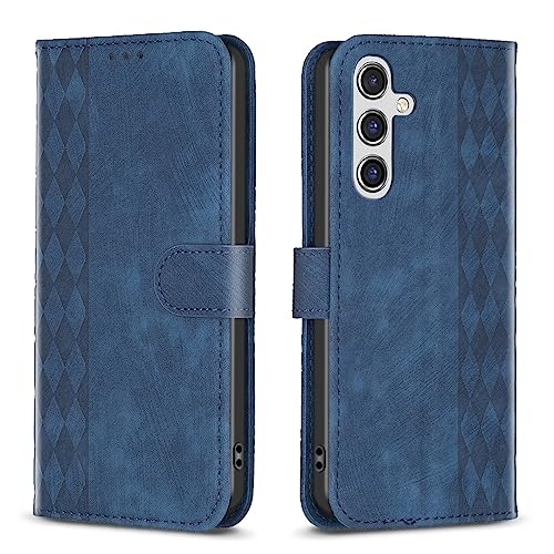 Bear Village Hülle für Samsung Galaxy A14 5G / 4G, PU Leder Flip Handyhülle mit Kartenfach, Klappbar Magnetisch Stoßfeste Wallet hülle für Galaxy A14 5G / 4G, Blau von Bear Village