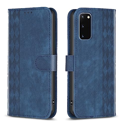 Bear Village Hülle für Samsung Galaxy S20, PU Leder Flip Handyhülle mit Kartenfach, Klappbar Magnetisch Stoßfeste Wallet hülle für Galaxy S20, Blau von Bear Village