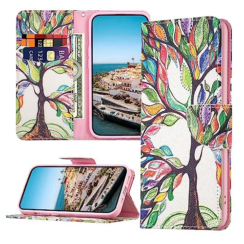 Bear Village Hülle für Samsung Galaxy S20 Ultra, PU Leder Stoßfeste Schutzhülle, Klappbar Handyhülle mit Kartenfach für Samsung S20 Ultra, Bäume von Bear Village