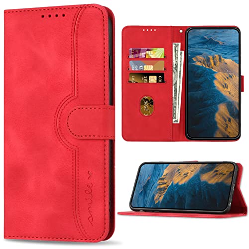 Bear Village Hülle für Xiaomi Redmi Note 10 Pro 4G, PU Leder Handyhülle Klappbar Handytasche, Schutzhülle mit Kartenfach für Xiaomi Redmi Note 10 Pro 4G, Rot Bear Village Hülle für Xiaomi Redmi Note 10 Pro 4G, PU Leder Handyhülle Klappbar Handytasche, Schutzhülle mit Kartenfach für Xiaomi Redmi Note 10 Pro 4G, Rot von Bear Village