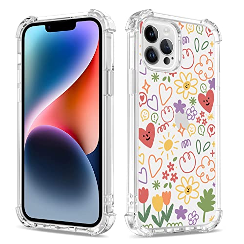 Bear Village Hülle für iPhone 11 Pro, Transparent TPU Kratzfest Silikon Handyhülle für Mädchen, Anti-Gelb Stoßfest Case 360 Grad Schutzhülle für iPhone 11 Pro (5.8 inch), Rotes Herz von Bear Village