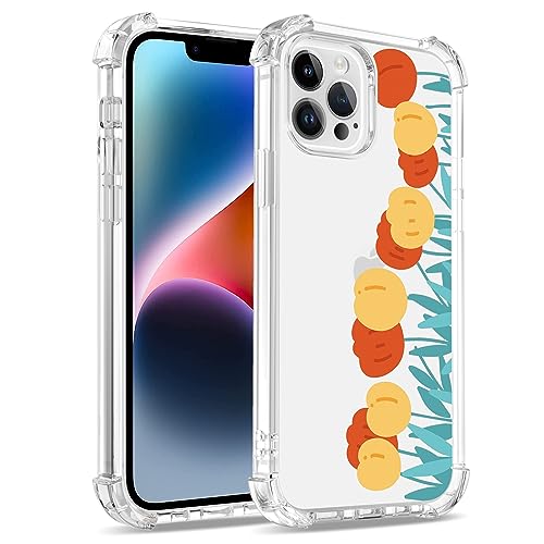 Bear Village Hülle für iPhone 12 Pro/iPhone 12, Anti-Gelb Stoßfest TPU Silikon Handyhülle, Kratzfest Transparent Schutzhülle für iPhone 12 Pro/iPhone 12 (6.1 inch), Muster-39 von Bear Village