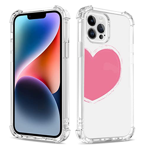 Bear Village Hülle für iPhone 12 Pro Max, Dünne Weiche TPU Silikon Handyhülle für Mädchen, Stoßfest Kratzfest Schutzhülle für iPhone 12 Pro Max (6.7 inch), Transparentes Liebesherz-2 von Bear Village