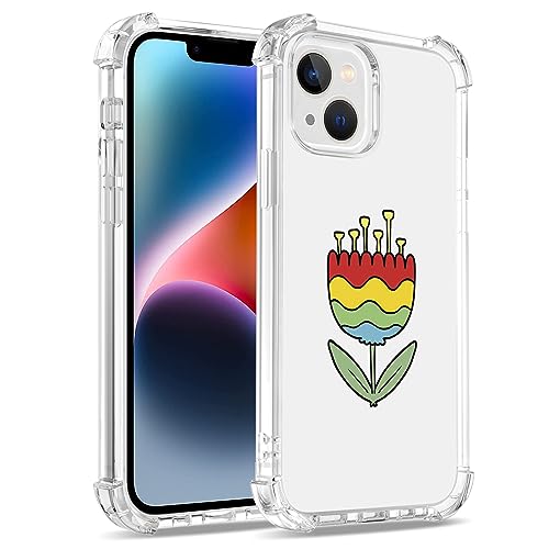 Bear Village Hülle für iPhone 13 Mini, Anti-Gelb Stoßfest TPU Silikon Handyhülle, Kratzfest Transparent Schutzhülle für iPhone 13 Mini (5.4 inch), Muster-40 von Bear Village