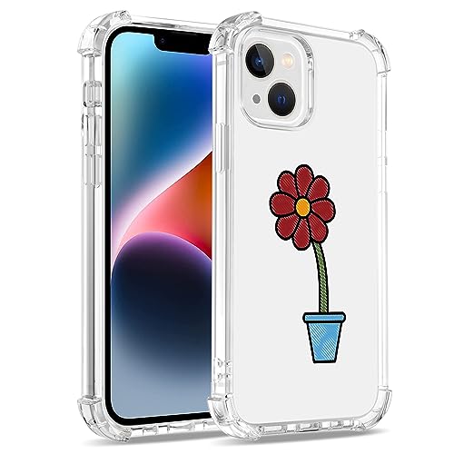 Bear Village Hülle für iPhone 13 Mini, Handyhülle aus Weichem TPU Silikon, Anti-Gelb Stoßfest Transparent Schutzhülle für iPhone 13 Mini (5.4 inch), Muster-35 von Bear Village
