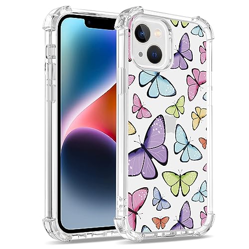Bear Village Hülle für iPhone 14 Plus, Anti-Gelb Slim Silikon Schutzhülle, Stoßfest Kratzfest Transparent TPU Handyhülle für iPhone 14 Plus (6.7 inch), Muster-27 von Bear Village