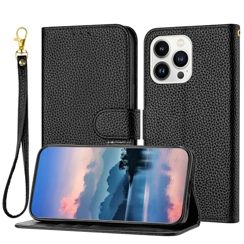 Bear Village Hülle für iPhone 14 Pro Max Hülle, PU Leder Klappbar Hülle mit Kartenfach und Magnetverschluss, Stoßfeste Standfunktion Hülle für iPhone 14 Pro Max, Schwarz Bear Village Hülle für iPhone 14 Pro Max Hülle, PU Leder Klappbar Hülle mit Kartenfach und Magnetverschluss, Stoßfeste Standfunktion Hülle für iPhone 14 Pro Max, Schwarz von Bear Village