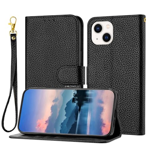 Bear Village Hülle für iPhone 15 Plus Hülle, PU Leder Klappbar Hülle mit Kartenfach und Magnetverschluss, Stoßfeste Standfunktion Hülle für iPhone 15 Plus, Schwarz Bear Village Hülle für iPhone 15 Plus Hülle, PU Leder Klappbar Hülle mit Kartenfach und Magnetverschluss, Stoßfeste Standfunktion Hülle für iPhone 15 Plus, Schwarz von Bear Village