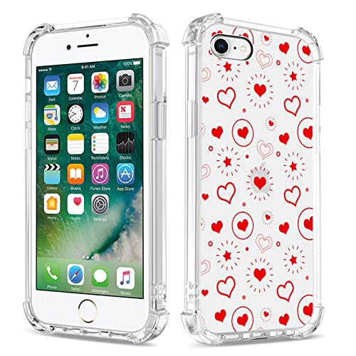 Bear Village Hülle für iPhone 6 / iPhone 6s, Dünne Weiche TPU Silikon Handyhülle für Mädchen, Stoßfest Kratzfest Schutzhülle für iPhone 6 / iPhone 6s(4.7 inch), Transparentes Liebesherz-1 von Bear Village