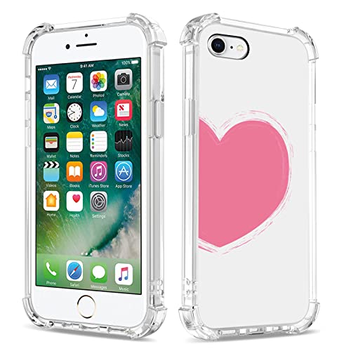 Bear Village Hülle für iPhone 6 / iPhone 6s, Dünne Weiche TPU Silikon Handyhülle für Mädchen, Stoßfest Kratzfest Schutzhülle für iPhone 6 / iPhone 6s(4.7 inch), Transparentes Liebesherz-2 von Bear Village